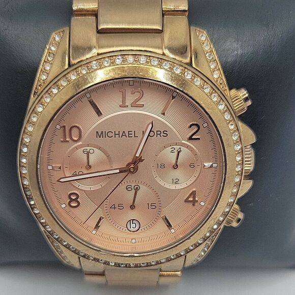 Michael Kors MK5283 Women's Stainless Steel Analog Rose Dial Quartz Watch BC630 - Picture 1 of 10